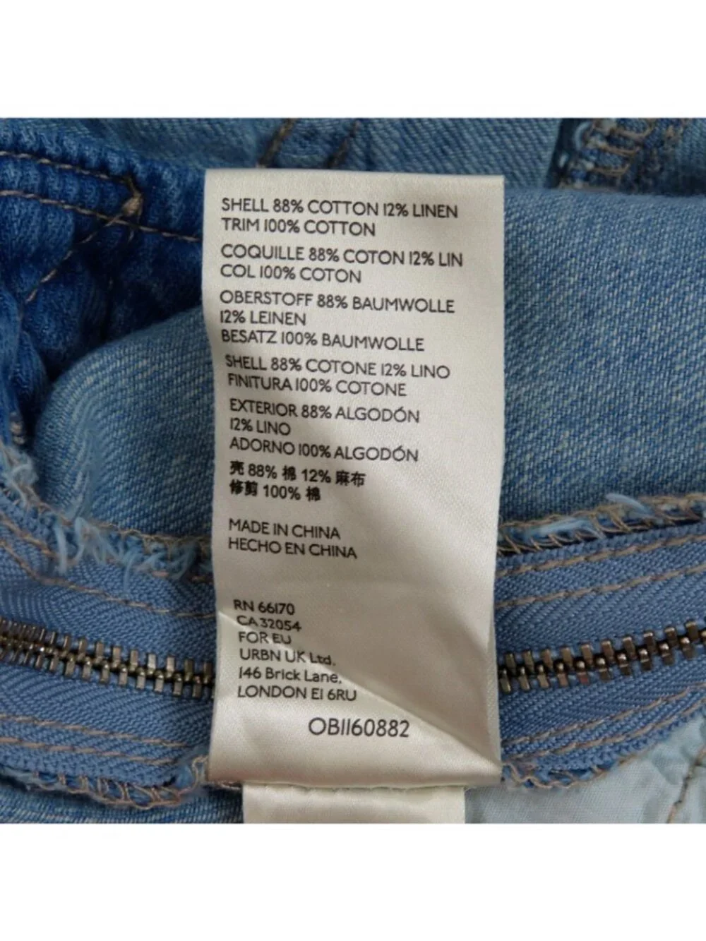 Free People Womens Small Go West Denim Utility Jumpsuit Mirage Blue OB1160882